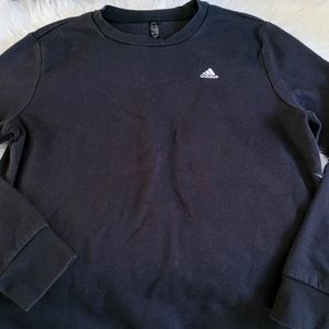 Adidas Golf Essentials Women's Sweatshirt Black Crewneck Pullover Logo Medium